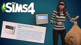 The Sims 4 Burglars: With vs. Without an Alarm (2025 Base Game Update)