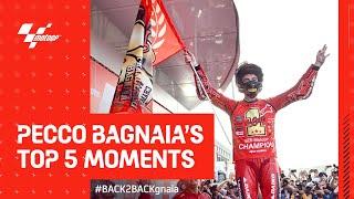 Pecco Bagnaia's Top 5 Moments  | 2023 #MotoGP World Champion