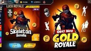 OB47 100% Gold Royale Bundle Free Fire | New Event Free Fire Bangladesh Server | Free Fire New Event