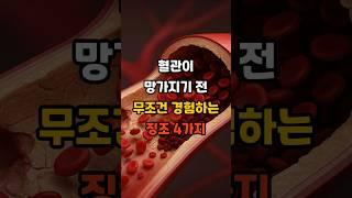 혈관이 망가지기 전 무조건 경험하는 징조 4가지 #건강 #건강정보