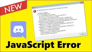 A Fatal JavaScript Error Occurred Discord [100% WORKING]