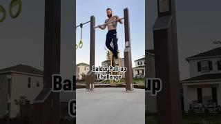 Baldur pull-up challenge. Can you beat me? #pullups #challenge #shorts