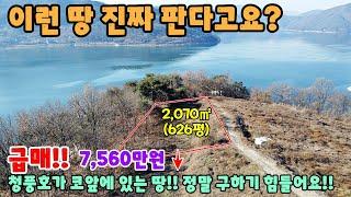 723. 청풍호 영구조망권 섬에 온듯한 느낌이 드는 양지바른 토지매매!! 제천시 청풍면 단독주택 제천부동산 제천토지 전원주택매매 제천주택 시골집급매 시골땅 싼땅