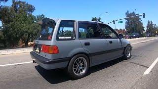 How YOUNGSTATIC Build A SLEEPER TURBO 1990 Honda Civic Wagon EF: Budget Build