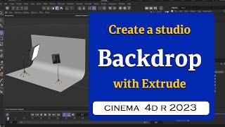 Create a studio backdrop using Extrude in Cinema 4D 2023  @MaxonVFX​