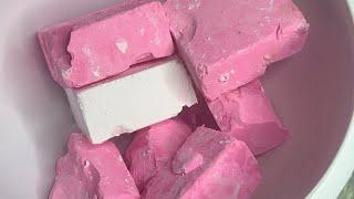 Pink and white BSN Gym Chalk Crush 🩷 | Oddly Satisfying | ASMR