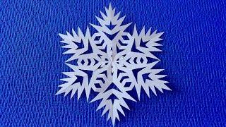 Как красиво вырезать снежинку из бумаги.Снежинка из бумаги просто. Paper Snowflake. #Снежинки