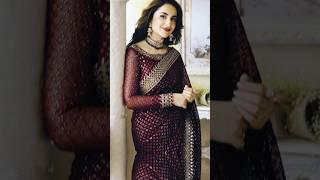 Georgette Fancy saree/sequence hand work saree#slipperyVs sticky stairs#dreping