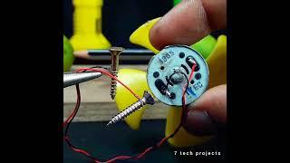 NO battery dc motor fan science experiment project / lemon dc motor fan project