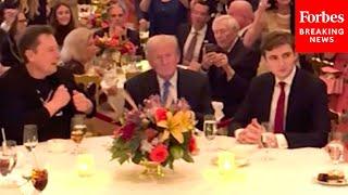 VIRAL MOMENT: Elon Musk Dances To YMCA At Mar-A-Lago Thanksgiving Next To Pres.-Elect & Barron Trump