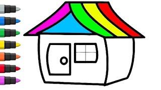 Beautiful House Drawing, Drawing, Painting & Coloring For Kids and doodle art hub Child #drawing