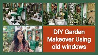 DIY Garden Corner Makeover on Zero Budget using just scrap ॥बिना खर्च बना खूबसूरत गार्डन कॉर्नर