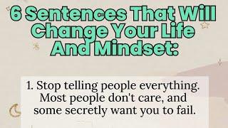 6 Sentences that will change your life and mindset | Life changing quotes | Quotes #Quoteswithtimci