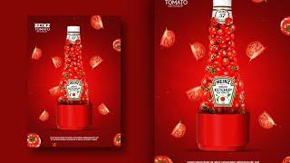 Heinz Tomato Ketchup Poster Design | Photoshop Tutorials