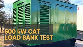 500 kW CAT Diesel Generator Load Bank Test