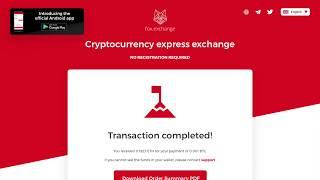 fox.exchange | crypto-to-crypto express exchange | How it works?