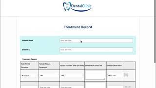 Dental Treatment Record Form