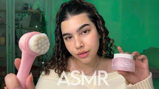 ASMR POV: SKIN CARE REALISTA EM VOCÊ | tratamento de cravos, manchas e espinhas 🫧