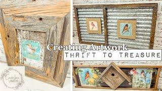 Creating Artwork using Thrift Store Finds & Connie Lines & Designs Rice Paper