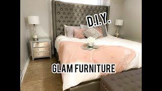 D.I.Y Glam furniture| Mirrored Night Stand Hack!!