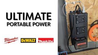 Ultimate Portable Inverter: Use DeWalt, Makita, or Milwaukee Power Tool Batteries for Clean Power!