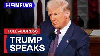 IN FULL: US President Donald Trump addresses congress | 9 News Australia