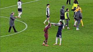 THE PLAYERS AFTER THE GAME: Tottenham 0-1 Man City: Ange and Pep, Doku and Spence Swap Shirts