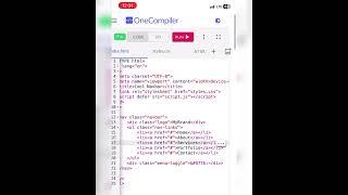 Creating The Coolest Html Nav Bar on Mobile with One Compiler || Coding on Mobile Phone in 2025 #ai