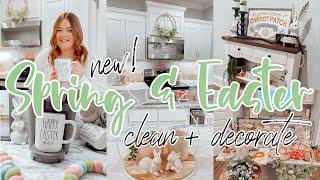 NEW 2022 SPRING/EASTER CLEAN + DECORATE WITH ME | EASTER DECOR IDEAS | 2022 SPRING DECORATIONS