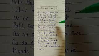 Bandana Song lyrics part II | Shubh | Lyrics Creator. #shorts