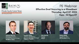 PE Webinar: Effective Deal Sourcing in a Slowdown