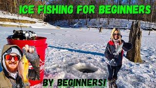 How to Ice FIsh for Beginners By A Begginer! (First Time Ice Fishing)