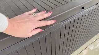 Keter Springwood 80 Gallon Resin Outdoor Storage Box for Patio Furniture Cushions Review