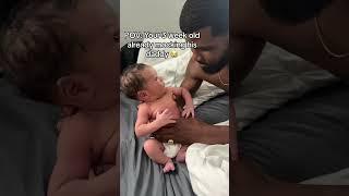 Newborn Mimicks Daddy| Baby Humor| Milestones|