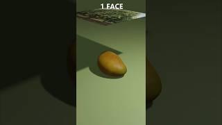 Mango Vs Cloth Simulation #clothsimulation #3dart #asmr #animation #blender