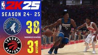 MINNESOTA TIMBERWOLVES vs TORONTO RAPTORS || SEASON 204-2025 || NBA 2K25