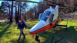 Kaman K-MAX Helicopter Moving Logs After The Devastating Oregon Fires 2021