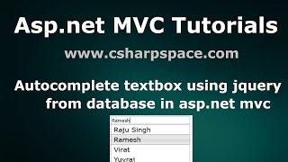 Autocomplete textbox using jquery from database in asp.net mvc