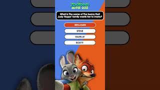 Zootopia Movie Quiz | What’s The Name Of The Bunny Judy Hopps’ Family Wants Her To Marry? #Shorts