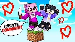 ¡1 CHICO vs 1 FAN LOCA en UN BLOQUE en MINECRAFT!  SRJUANCHO VS FAN LOCA EN MINECRAFT