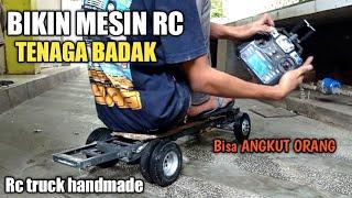 Mesin rc truk miniatur tenaga badak pakai gearbox 2 speed