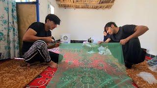 "Smart Decoration: Sewing New Curtains for the Bathroom Entrance and Under the Kitchen Open Space"