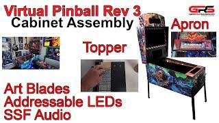 GRS Virtual Pinball Rev 3 Cabinet Assembly - LEDs, Topper, Apron, and SSF