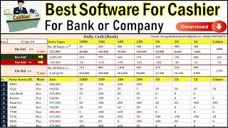 Bank Cashier Software in Excel / Bank B C Software ! Cash denomination