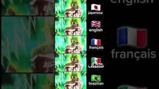 Dragon Ball Super Broly Broly scream in different languages #dragonball #multilanguage #broly