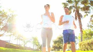 Active Couple On Exercise Programme. Stock Footage