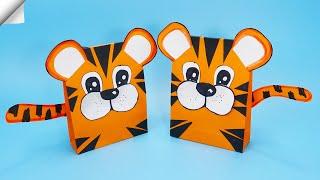 Symbol 2022 tiger - Gift bag tiger Christmas paper crafts