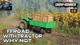 SnowRunner - Mud, Rocks & Hills - Offroad Tractor Transporting Food on Tough Terrain | Logitech G29