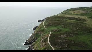 4K Mavic pro drone flight over the Howth cliff walk, Dublin, Ireland 28.06.21