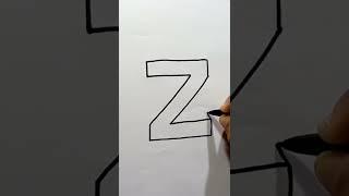 Jeito fácil de desenhar a letra Z